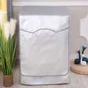 Washer/Dryer Cover for Front Load Washing Machine Cover Waterproof Dustproof Sun-Proof and Anti-UV Washer Covers for Outside W 23.6 D 26.7 H 33.5 (silvery)