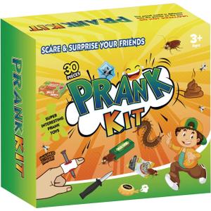 Prank Kit Funny Gag Gifts, Joke Box Ultimate Gift Set, Practical Jokes Perfect Party Favors 30 PCS Pranks for Kids Adults, April Fools Jokes Toys