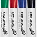 BIC Intensity Low Odor Dry Erase Markers, Assorted Colors, Chisel Tip, 4-Count Pack of Erasable Markers With Low-Odor Ink for a Pleasant Writing Experience