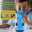 Kids Microscope,40-1600x Microscope Kit for Kids Beginners Children,STEM Kit,Prepared Slides,LED Light and Configured Various Operating Tools- Science Experiment Toy for Kids Ages 6-12