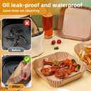 HONYAO Air Fryer Paper Liners 10 inch XXXL for 8-12 Qt Airfryer, 200pcs Square Thickened Disposable for Extra Large Fryers and Oven