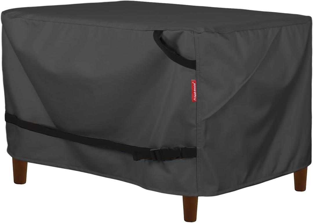 Porch Shield Patio Ottoman Cover - Waterproof Outdoor Rectangular Side Table Covers  40L x 30W x 20H inch, Black Porch Shield Patio Ottoman Cover - Waterproof Outdoor Rectangular Side Table Covers  40L x 30W x 20H inch, Black