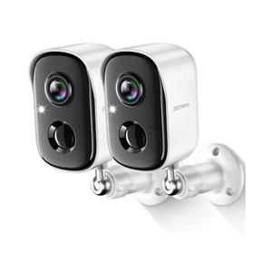 Security Cameras Wireless Outdoor, 2K Battery Powered WiFi Cameras for Home Security with AI Motion Detection, Color Night Vision, Spotlight, Siren, Waterproof, SD/Cloud Storage - 2 Pack
