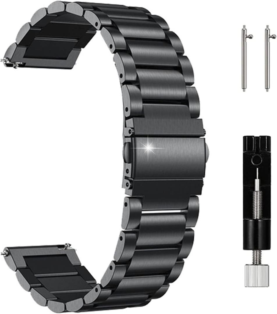 JUSUTEK 2025 Universal Titanium alloy Watch Band 16/18/20/22mm Metal Watchband Quick Release Strap Watch Band Titanium Bands Compatible for Men Women