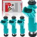 23209-0H030 Fuel Injector Compatible with Toyota 2.4L Camry Corolla Rav4 Highlander 2004 2005 2006 2007 2008 2009 2010 2011 2012 2013,Compatible with Scion tC xB |12 Holes| |Set of 4|