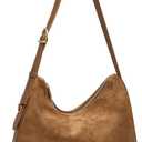 SYTRAH Hobo Bags for Women Slouchy Shoulder Suede Purse, Soft Crossbody Handbag with Multiple Pockets Casual Tote Purse