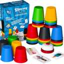 Pairez Toys Quick Stacking Cups Game for Kids - Classic Matching Speed Cup With 24 Cards & 30 Cups - Parent-Child Interactive Family Game for Party or Travel