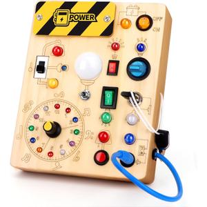 Grarain Busy Board for Toddlers - Montessori Educational Toy for 1-3 Year Old Boys & Girls | Travel-Friendly Sensory Learning Activity | Ideal for Kids with Autism(Clocks Busy Board)