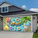 HOMETITUTE Pool Party Garage Door Banner 13x6ft Summer Beach Theme Backdrop Summer Party Decoration Banners for Outdoor Birthday Luau BBQ Swim Event Tropical Inflatable Photo Prop Background