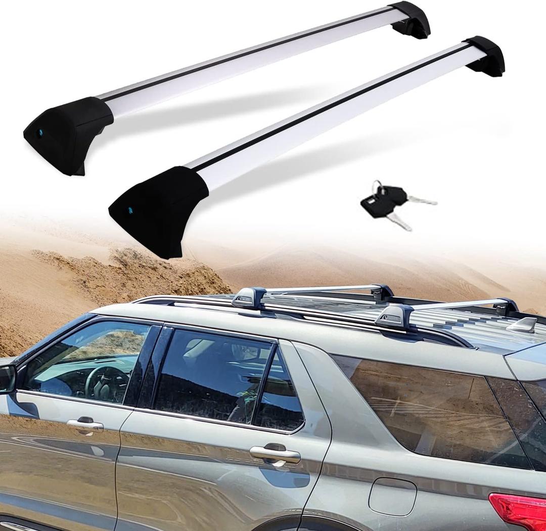 Crossbars Customized Fit for 2020-2026 Ford Explorer Adjustable Cross Bars Roof Racks with Lock