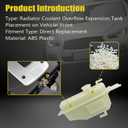 SecosAutoparts Coolant Reservoir Expansion Tank Compatible with Infiniti Q50 3.5L 3.7L 2014 2015# 217104GN0A