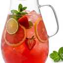 Infusion Pro 1 Gallon Glass Pitcher with Lid, Heat Resistant for Hot/Cold Use, Extra-Wide 4" Mouth, Great Iced Tea Pitcher | Delight Collection, 1 Gallon, 4 L