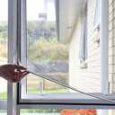 Magnetic Window Screen Frame/Adjustable Window Screen Mesh Gauze Link Frame Suitable for All Kinds of Soft Gauze Conveniently Operate on a Solid Surface of Metal/Wood/Plastic