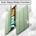 JETech Case for iPad mini (A17 Pro, 2024 Model, 7th Generation) / mini 6 (2021 Model, 6th Generation), Slim Tablet Cover with Soft TPU Back, Auto Wake/Sleep (Matcha Green)