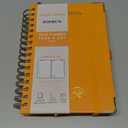 POPRUN 2026 Daily Planner One Page A Day - [8.5" x 5.75" Wire-Bound Hard Cover] Agenda 2026 Hourly Appointment Book with Monthly Calendar, Inner Pocket, Ivory Paper - Orange