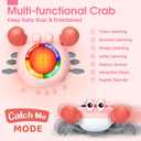 Musical Crawling Crab Baby Toy - Tummy Time Toys for 6-12 Months Boy Girl, Light-up Walking Dancing Moving Crab Toys for 1 Year Old Baby Educational Learning, Crawly Crab Gift for 12-18 Months Infant