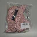 Women's Casual Ruffled V Neck Chiffon Blouse Short Sleeve Office Work Elegant Shirt Vintage Basic Tops (Pink, S)