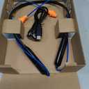 HomeSpot Noise Reduction Wireless Neckband Headphones with Qualcomm aptX HD, 27dB NRR, CVC Noise Cancelling Mic & Controls and 20H Playtime for Work Safety OSHA Compliant - Blue Wire Orange Earbuds