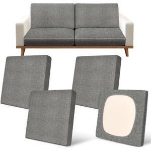 pickyNproud 4Pcs Patio Cushion Covers Stretch Outdoor Couch Cushions Slipcovers Replacement Washable Furniture Protector with Elastic Bottom Sofa Chair Seat Cover, Charcoal Gray
