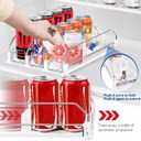 White Drink Organizer for Mini Fridge, Automatic Pusher Soda Can Organizer, Drink Dispenser for Can Beer Holds up to 12 Cans 3 Row (Depth 12.2" x Wide 9.9")
