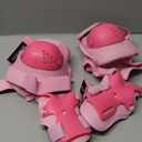 BOSONER Kids/Youth Knee Pads Elbow Pads Wrist Guards Set for 3-15 Years, Child Protective Gear Set for Roller Skates, Cycling, BMX Bike, Skateboard, Inline Skating, Scooter Riding Sports (Pink)