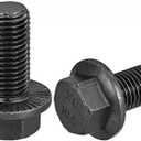 uxcell M16-2x35mm Hex Serrated Flange Bolts 10.9 Grade Carbon Steel Screws 2pcs