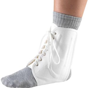 OTC Ankle Brace, Canvas Lace-Up, Semi-Rigid Spiral Stays, M 