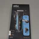Braun Electric Series 3 Razor with Precision Trimmer, Rechargeable, Wet & Dry Foil Shaver for Men, Blue/Black, 4 Piece