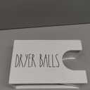 Dryer Ball Holder for Laundry Room, Dryer Balls Container Wall Mount, Wood Dryer Balls Storage Organizer, Wool Dryer Ball Dispenser Basket (White)