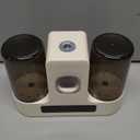 Toothbrush Dryer Sanitizer with 4 Slots, Wall Mount Rechargeable Bathroom Toothbrush Cleaner, Hot Air Drying and UV Sterilizer, Bathroom Countertop Organizer for Family