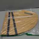 30.5" Wood Curved Lap Desk Table Tray with Handles Wooden Foldable Desk Wood Curved Bed Wooden Lap Board Keyboard Tray for Laptop Computer Mouse(Wood Color)