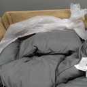 Sweet Home Collection 5 Piece Comforter Set Bag Solid Color All Season Soft Down Alternative Blanket & Luxurious Microfiber Bed Sheets, Gray, Twin