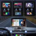 Podofo Portable Car Stereo Wireless Carplay Android Auto,7 Inch Touch Screen Car Radio with Bluetooth Hands-Free/Mirror Link/Maps Navigation/Voice Control/TF Card/AUX,for Cars, Trucks, SUVs