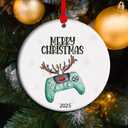 Controller Ornament, Video Game Christmas Gamer Gift, Geek Present Stocking Stuffer Electronic Entertainment Gift for Christmas (C12)