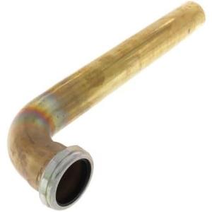 1-1/2" x 12" Rough Brass Slip Joint Waste Bend, 17 GA