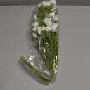6 Pcs Mini White Rose Artificial Flower Bouquet Mini Fake Roses with Long Stem Realistic Foam Rose Bouquets for Bride Shower Wedding Party Table Centerpieces Home Decor Ation Gift for Women