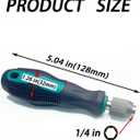 1/4" Bit Driver Handle, 1/4 inch Hex Quick Release Bit Handle,6.35mm Hex Screwdriver Bit Holder with Non-slip Handle