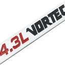 2pcs 4.3L VORTEC Emblem Badge for Colorado Sierra Silverado 1500 2500HD (Chrome Black Red)