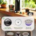 Grasseed Reusable VertuoLine Capsule Kit for Nespresso Pods with 100Pcs Aluminum Foil Seals Lids, Refillable Coffee Pods for VertuoLine to Refill Pods