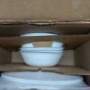 Corelle 18Piece Round Dinnerware Set Service for 6, Lightweight Round Plates and Bowls Set, Vitrelle Triple Layer Glass, Chip and Scratch Resistant, Microwave and Dishwasher Safe, Brasserie