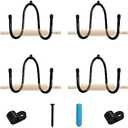 3 Pack Rolling Pin Holder with No-punch Screw Holder Display Rack Storage Organizers Wall Mount Hooks