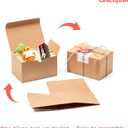 UnicoPak 32 Pack 6x4x3.5 Small Gift Boxes Bulk Kraft Brown Gift Boxes with Lids for Presents for Candle Mug Perfume Craft Ornaments Cookies Treats Favors