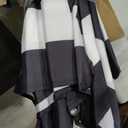JEAREY 9FT Outdoor Patio Umbrella, Market Umbrella, Black & White Stripe