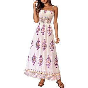 PRETTYGARDEN Summer Dress for Women 2026 Floral Sundress Spaghetti Strap Flowy Beach Vacation Boho Maxi Dresses