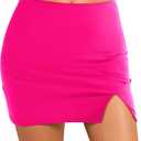 GRAPENT Swim Skirts for Women High Waisted Side Split Bikini Tankini Swimwear Bathing Suit Bottoms Beach Vacation Outfit XL
