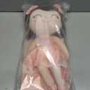 Gloveleya Baby Dolls Soft Snuggly Curly Hair Ballerina Doll First Baby Girl Gifts Plush Ballet Doll with Lace Mesh Dress Pink Ballerina Series