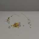 6Pieces Colorful Crystals Suncatcher Hanging Sun Catcher with Chain Pendant Ornament Crystal Balls for Window Home Garden Christmas Day Party Wedding Decoration (Gold)