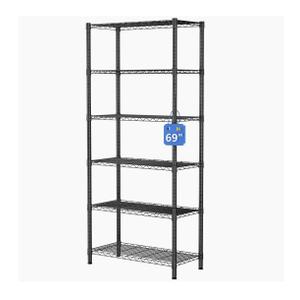 6 Tier Adjustable Storage Shelves,Heavy Duty Metal Utility Shelf 900LBS Capacity,Wire Shelving Unit Organizer Rack for Home,Kitchen,Office,Bathroom,Pantry Room,12" D x 22" W x 69" H,Black