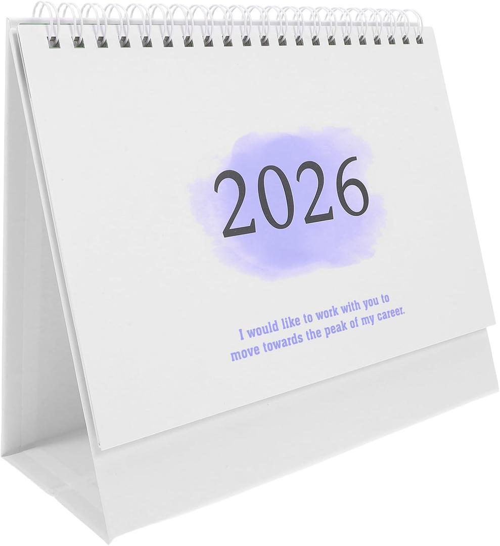 Small Desk Calendar 2026, Small Standing Flip Desk Calendar 2026: July 2025-December 2026, Monthly Planner For Scheduling, Organizing, Home & Office - Purple