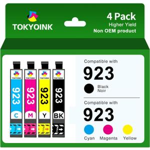 TOKYOINK 923 Ink Cartridges Combo Pack Replacement for Printer
